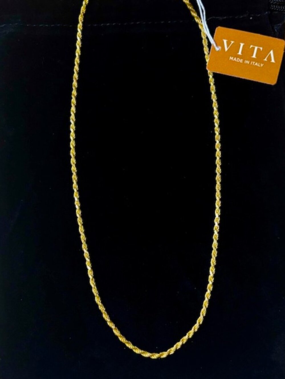 Gold Tone Vita Rope Necklace
